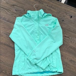 NORTH FACE mint rain jacket ☔️